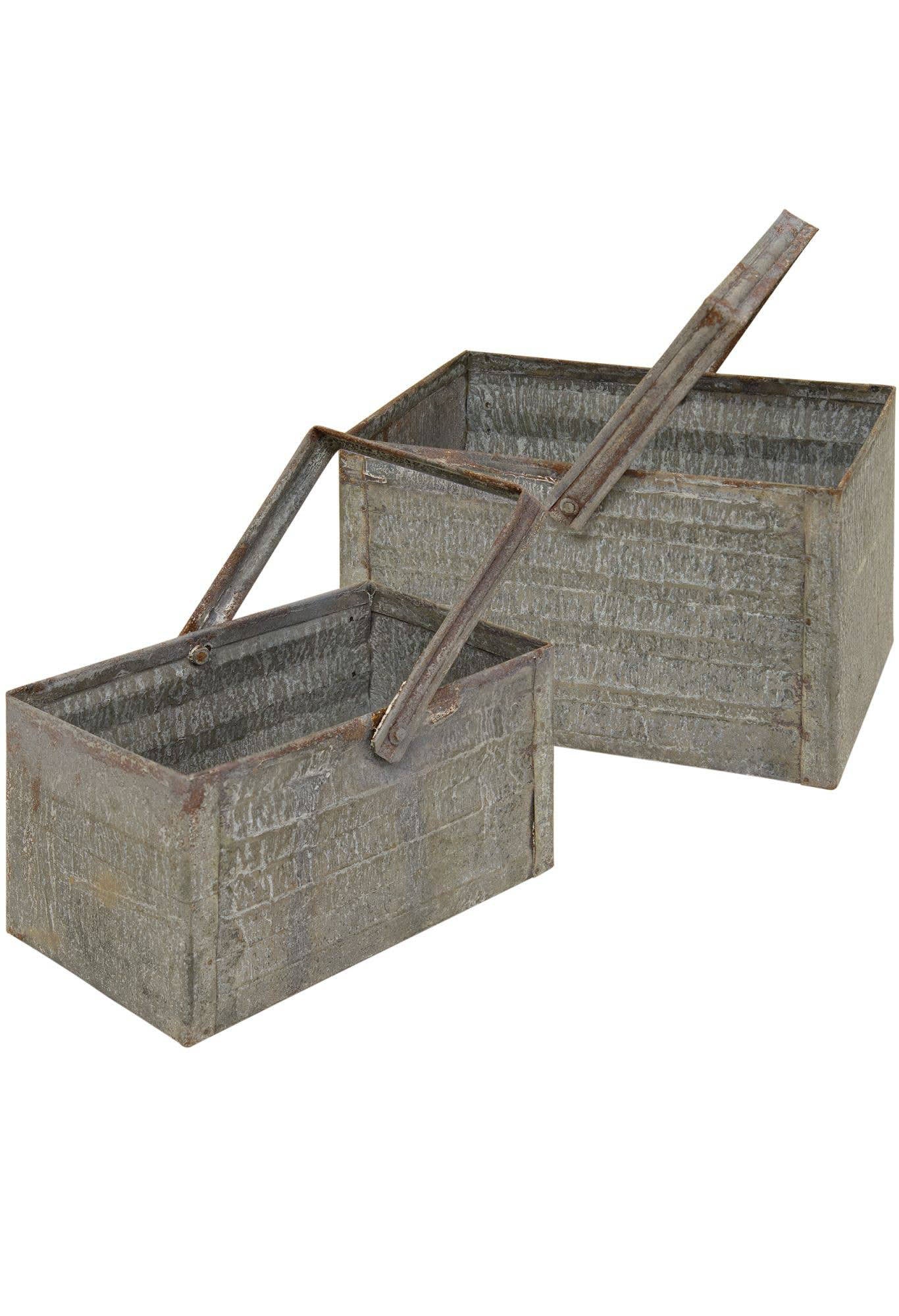 Cesta galvanizadas | Set x 2 - Grace &amp; Co.Cesta galvanizadas | Set x 2Grace &amp; Co.